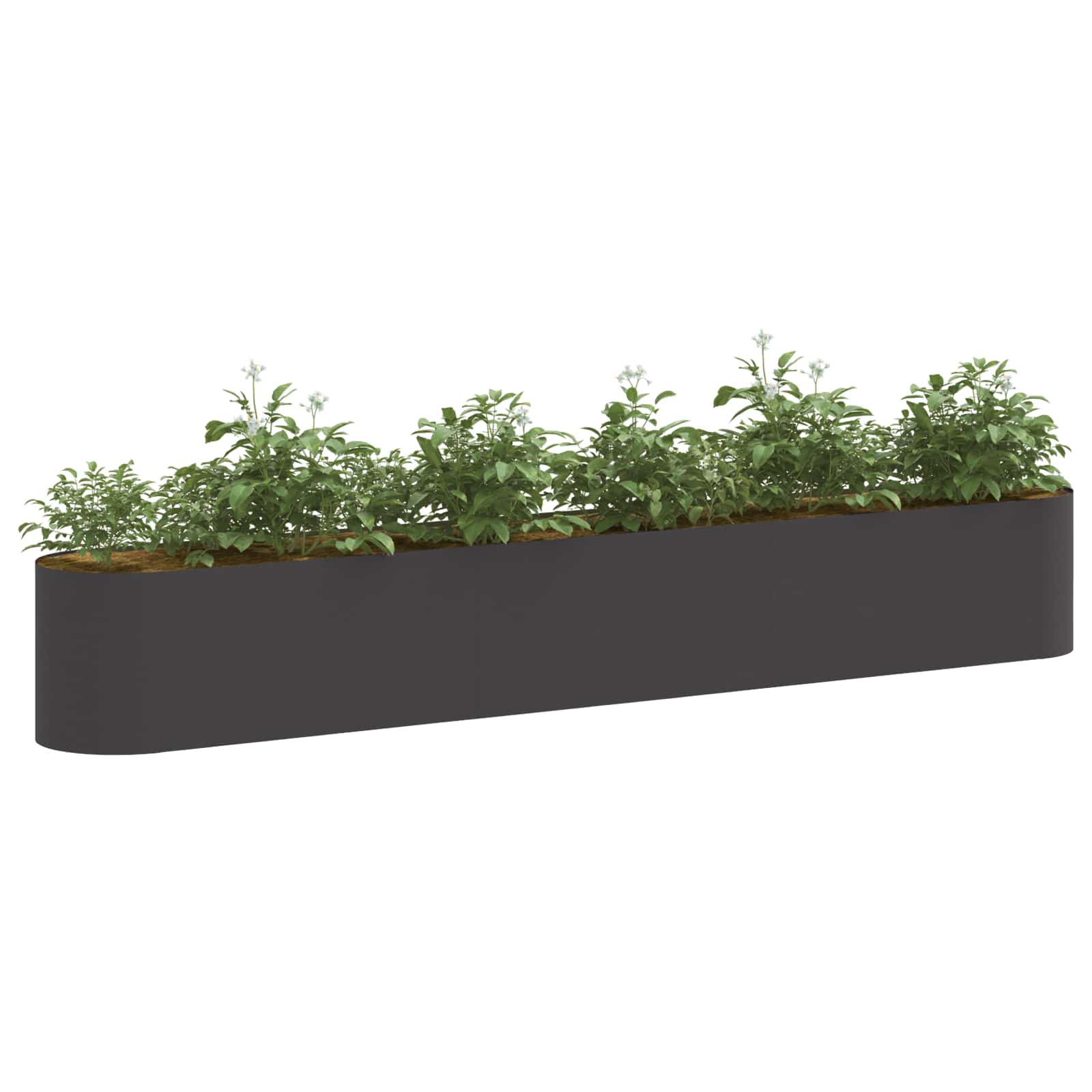 Letto rialzato da giardino Nero 280 x 40 x 40 cm | homemem39