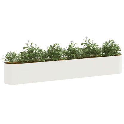 Letto rialzato da giardino Bianco 280 x 40 x 40 cm | homemem39