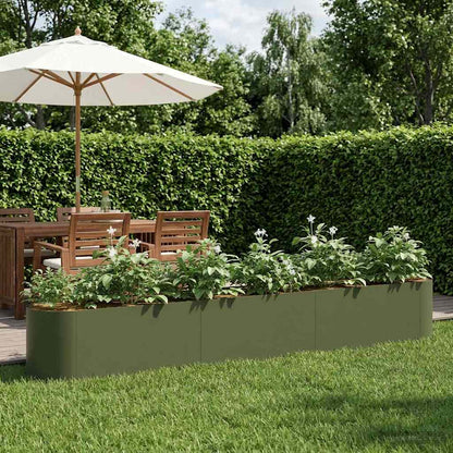 Letto rialzato da giardino Verde Oliva 280 x 40 x 40 cm | homemem39