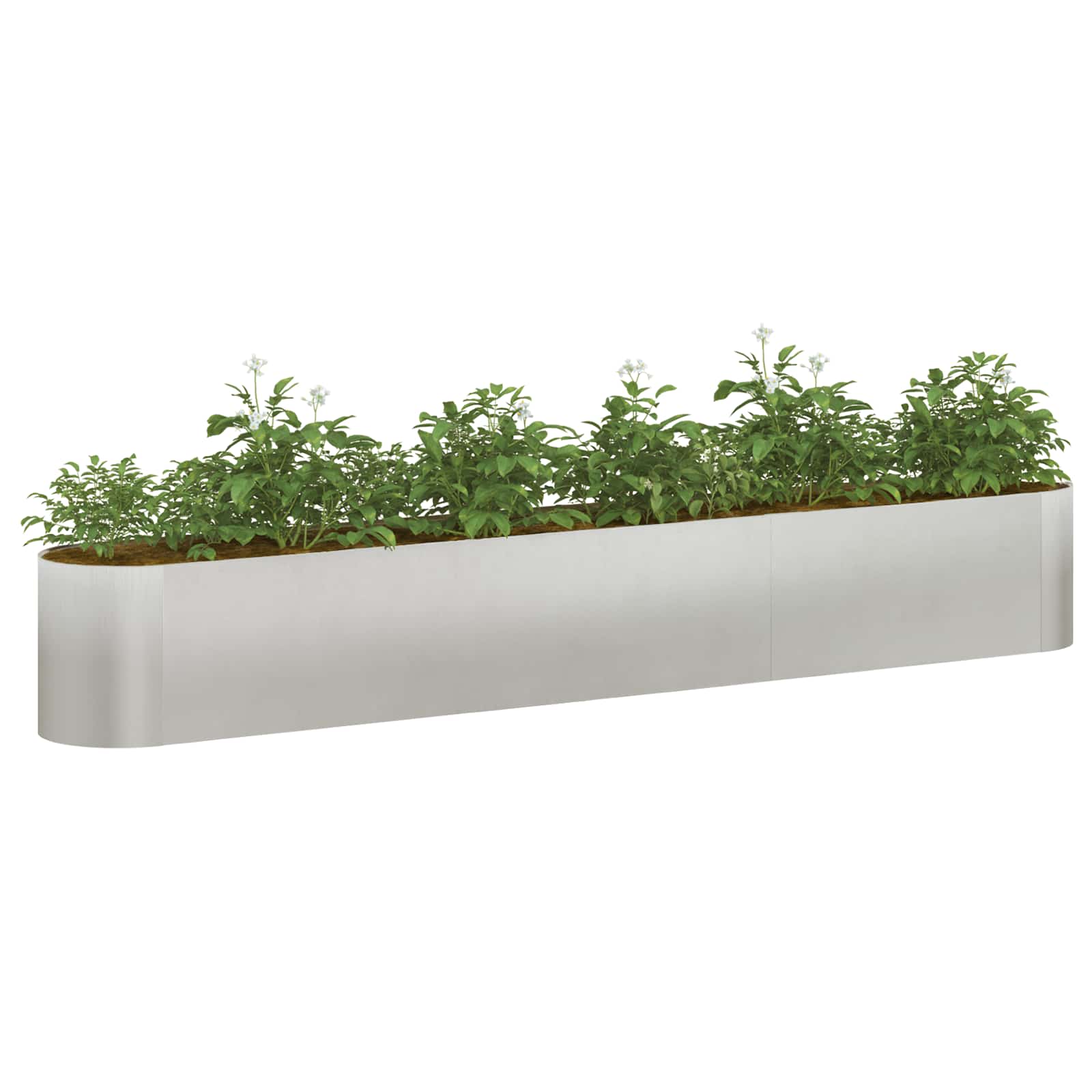 Letto rialzato da giardino Acciaio Inox 280 x 40 x 40 cm | homemem39