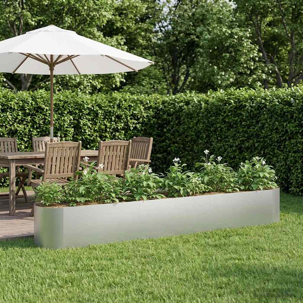 Letto rialzato da giardino Acciaio zincato 280 x 40 x 40 cm | homemem39