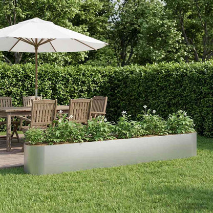 Letto rialzato da giardino Acciaio zincato 280 x 40 x 40 cm | homemem39