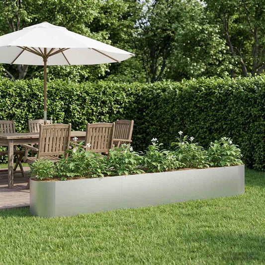 Letto rialzato da giardino Acciaio zincato 280 x 40 x 40 cm | homemem39
