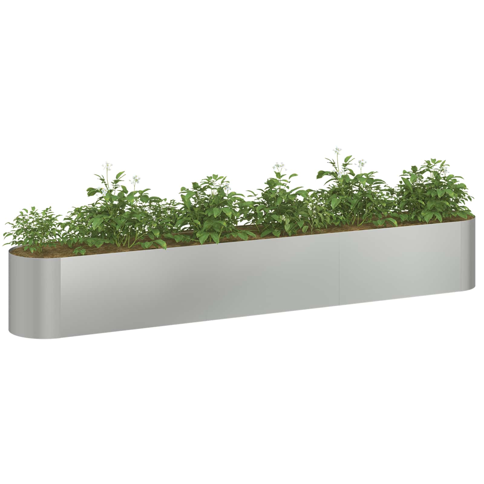 Letto rialzato da giardino Acciaio zincato 280 x 40 x 40 cm | homemem39