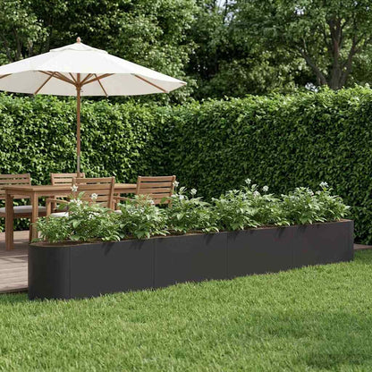Letto rialzato da giardino Nero 360 x 40 x 40 cm | homemem39