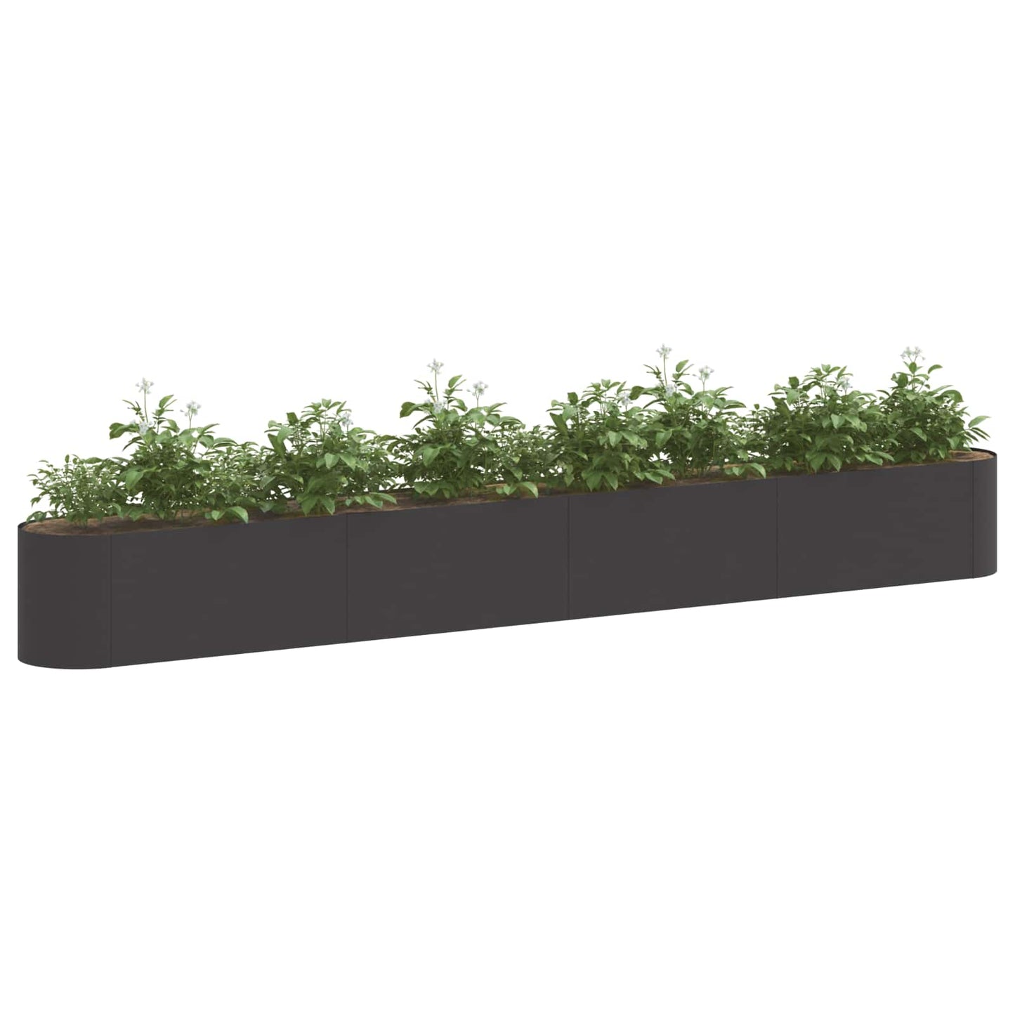 Letto rialzato da giardino Nero 360 x 40 x 40 cm | homemem39