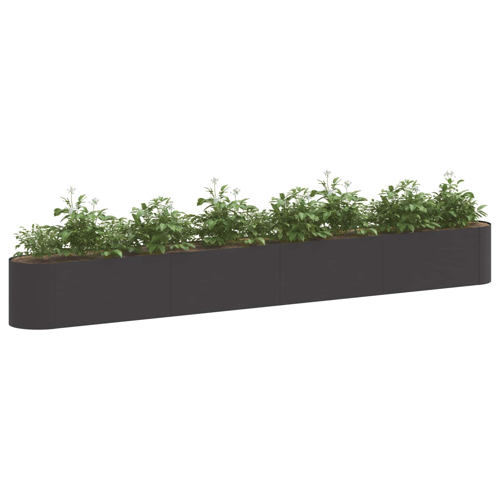 Letto rialzato da giardino Nero 360 x 40 x 40 cm | homemem39