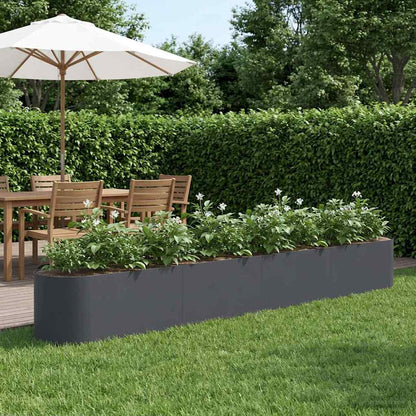 Letto rialzato da giardino Antracite 360 x 40 x 40 cm | homemem39