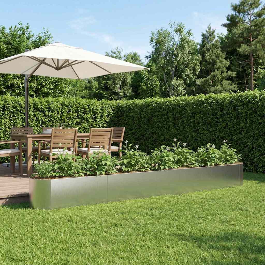 Letto rialzato da giardino Acciaio Inox 360 x 40 x 40 cm | homemem39