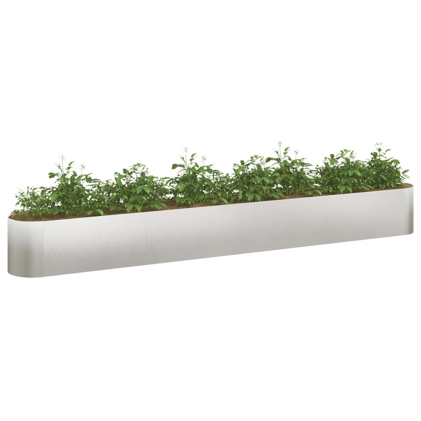 Letto rialzato da giardino Acciaio Inox 360 x 40 x 40 cm | homemem39