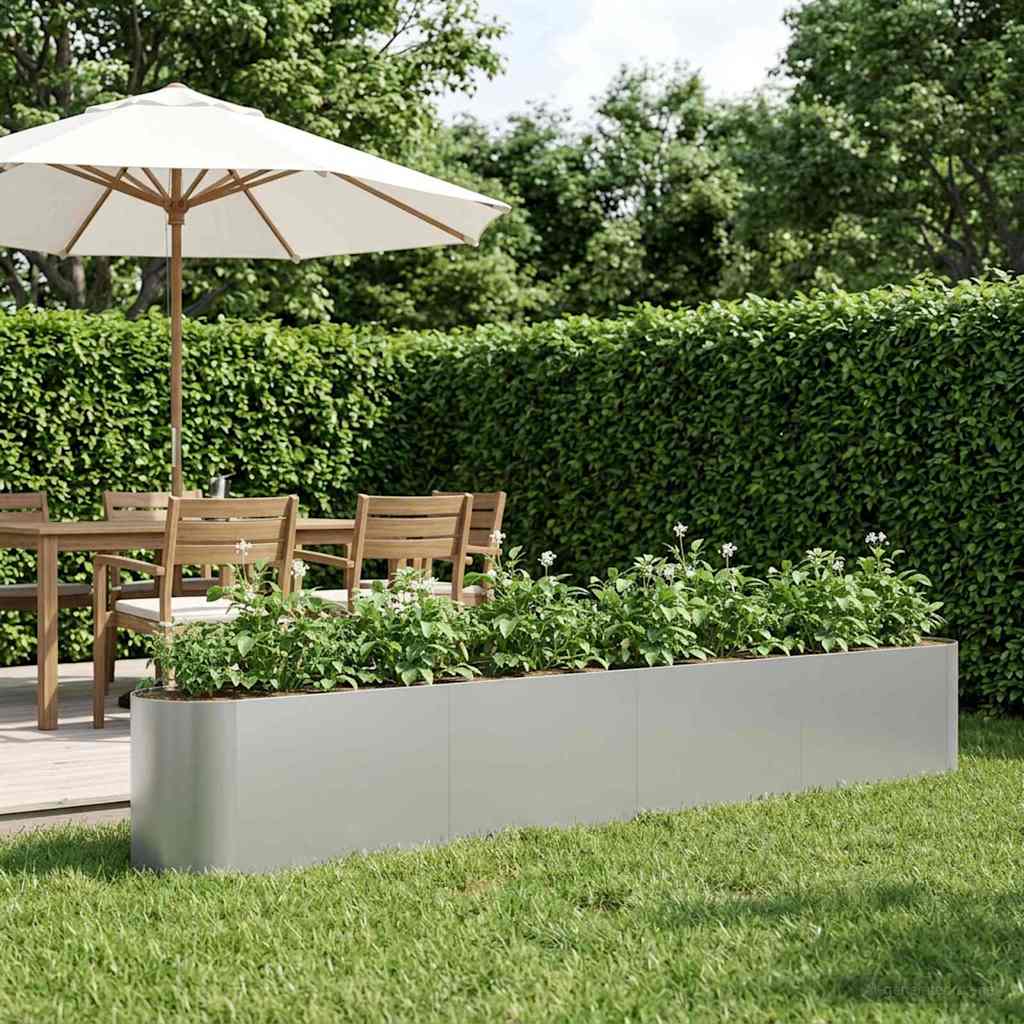 Letto rialzato da giardino Acciaio zincato 360 x 40 x 40 cm | homemem39