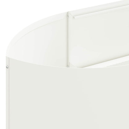 Letto rialzato da giardino Bianco 140 x 40 x 40 cm Acciaio | homemem39