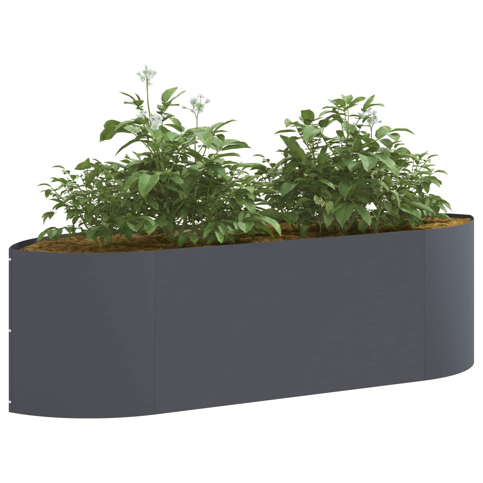 Letto rialzato da giardino Antracite 140 x 40 x 40 cm Acciaio | homemem39