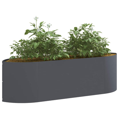 Letto rialzato da giardino Antracite 140 x 40 x 40 cm Acciaio | homemem39