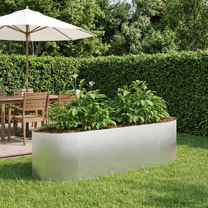 Letto rialzato da giardino Acciaio Inox 140 x 40 x 40 cm | homemem39