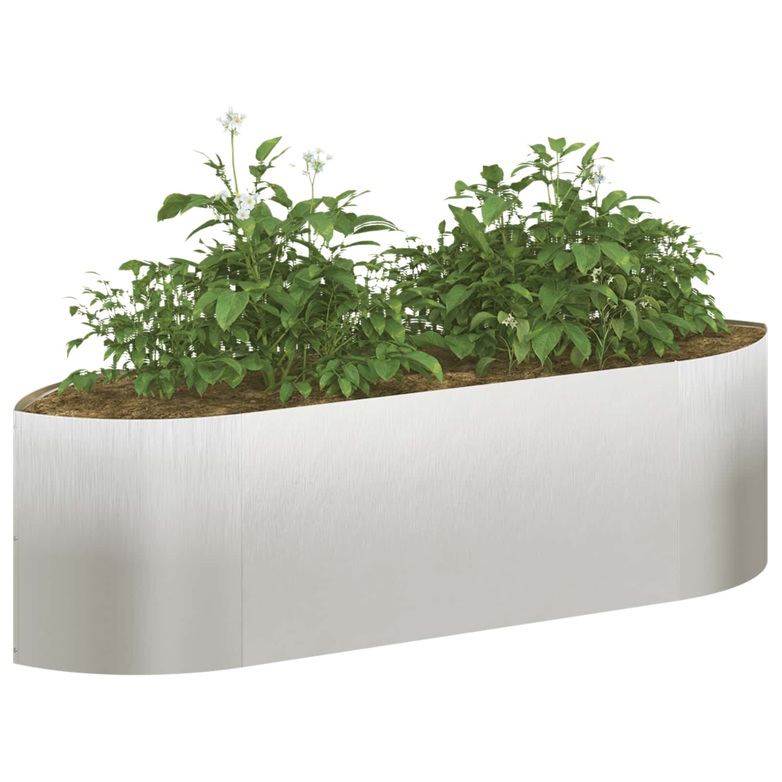 Letto rialzato da giardino Acciaio Inox 140 x 40 x 40 cm | homemem39