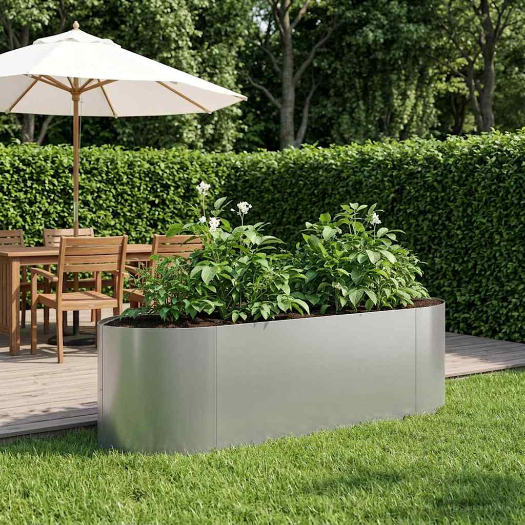 Letto rialzato da giardino Acciaio zincato 140 x 40 x 40 cm | homemem39