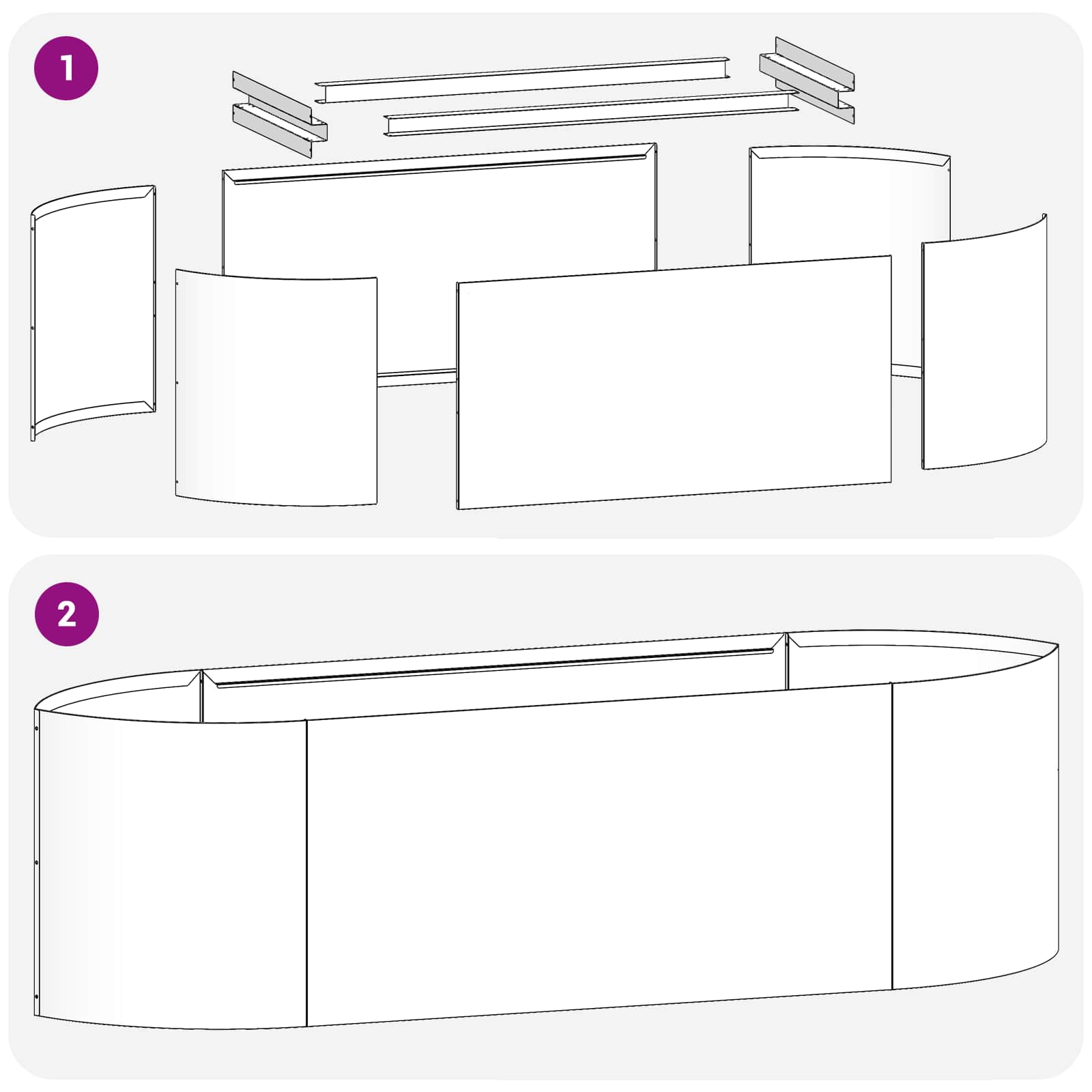 Letto rialzato da giardino Acciaio Corten 140 x 40 x 40 cm | homemem39