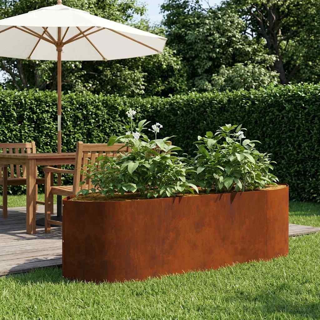 Letto rialzato da giardino Acciaio Corten 140 x 40 x 40 cm | homemem39