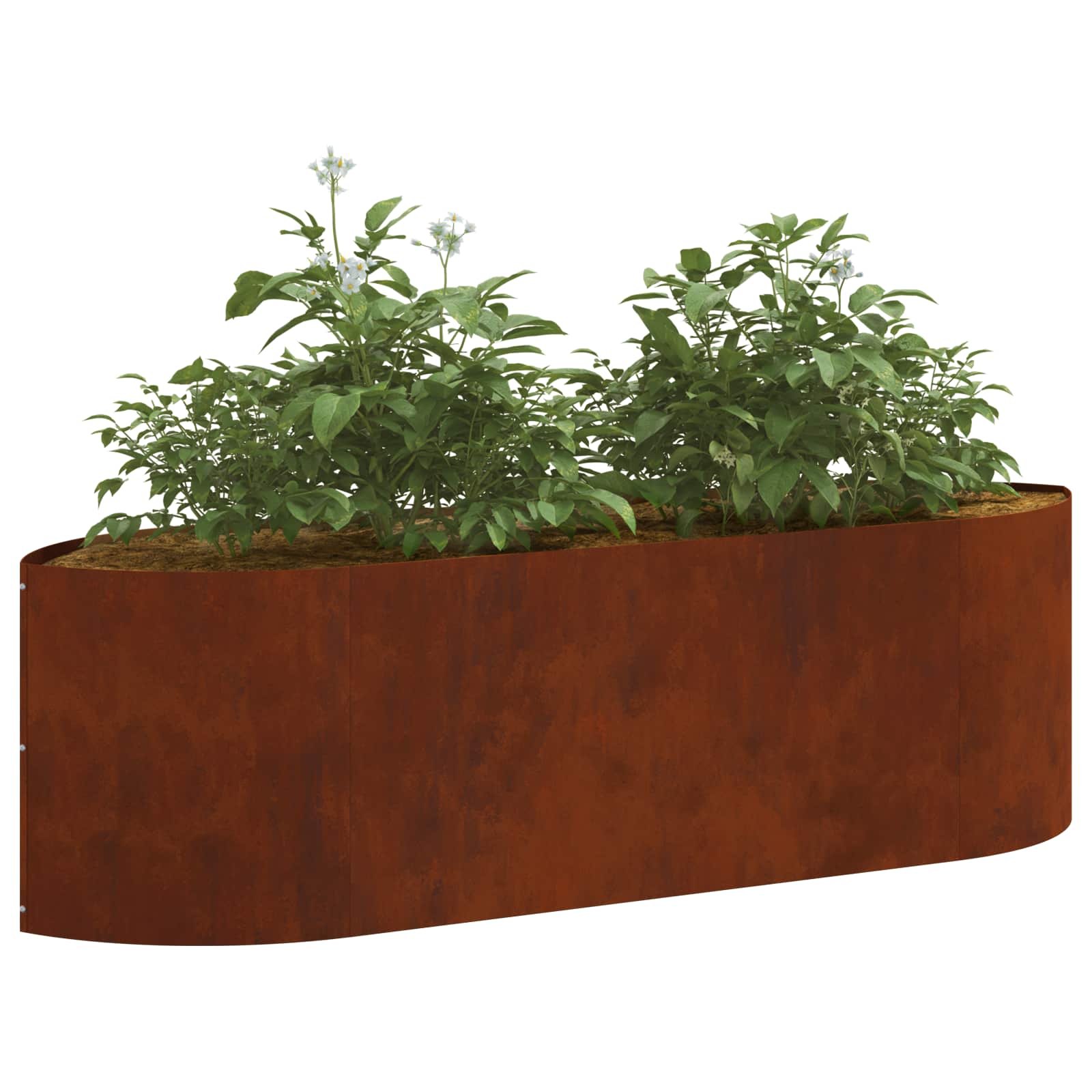 Letto rialzato da giardino Acciaio Corten 140 x 40 x 40 cm | homemem39