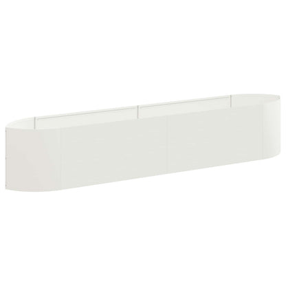 Letto rialzato da giardino Bianco 220 x 40 x 40 cm Acciaio | homemem39