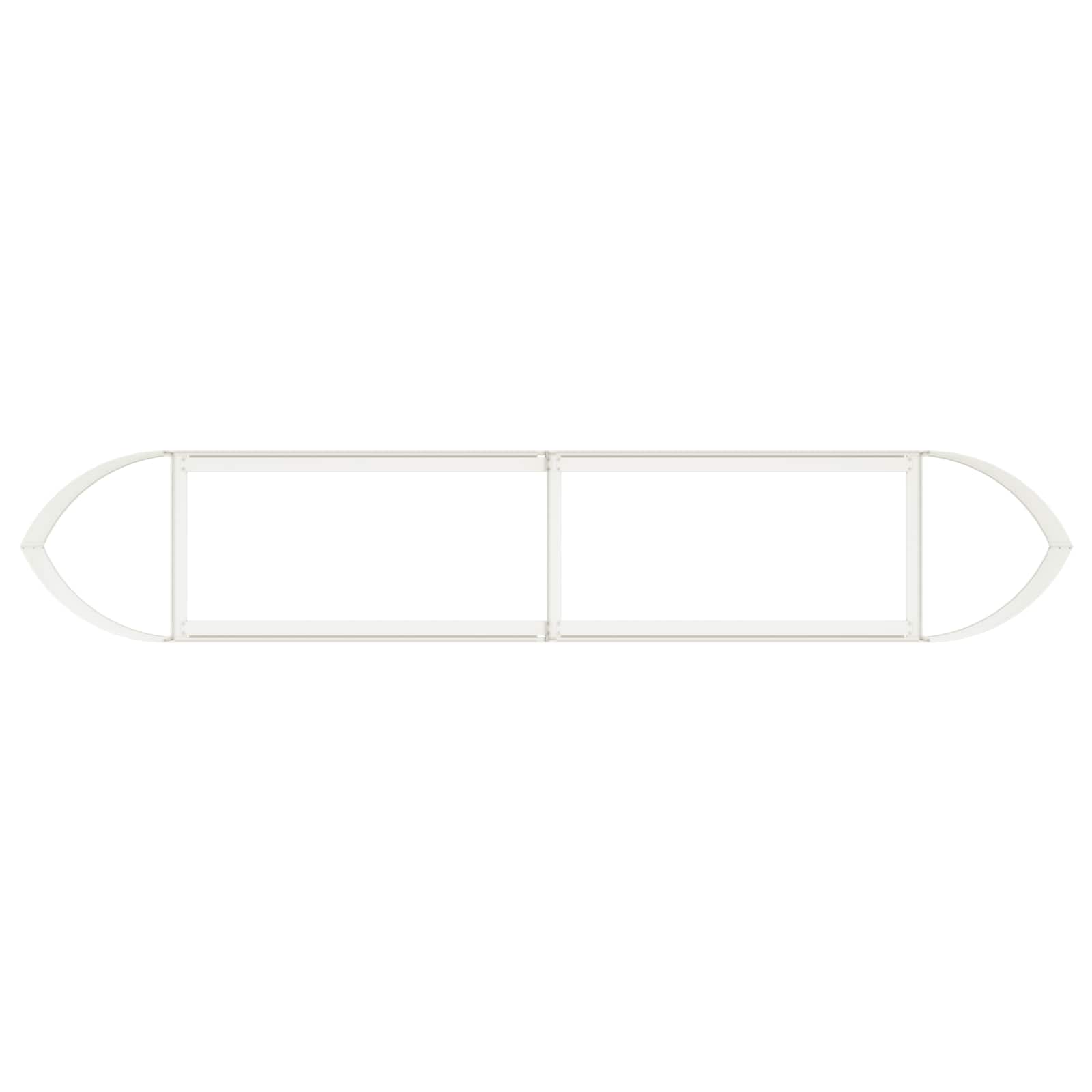 Letto rialzato da giardino Bianco 220 x 40 x 40 cm Acciaio | homemem39