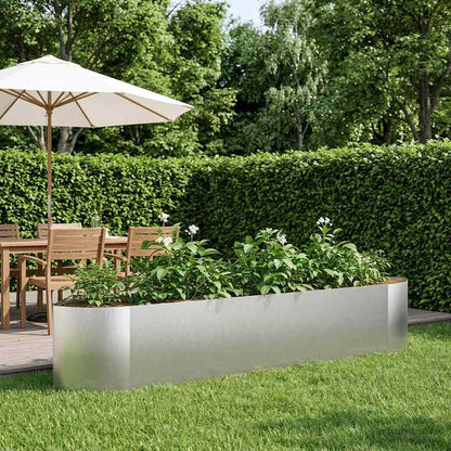 Letto rialzato da giardino Acciaio Inox 220 x 40 x 40 cm | homemem39