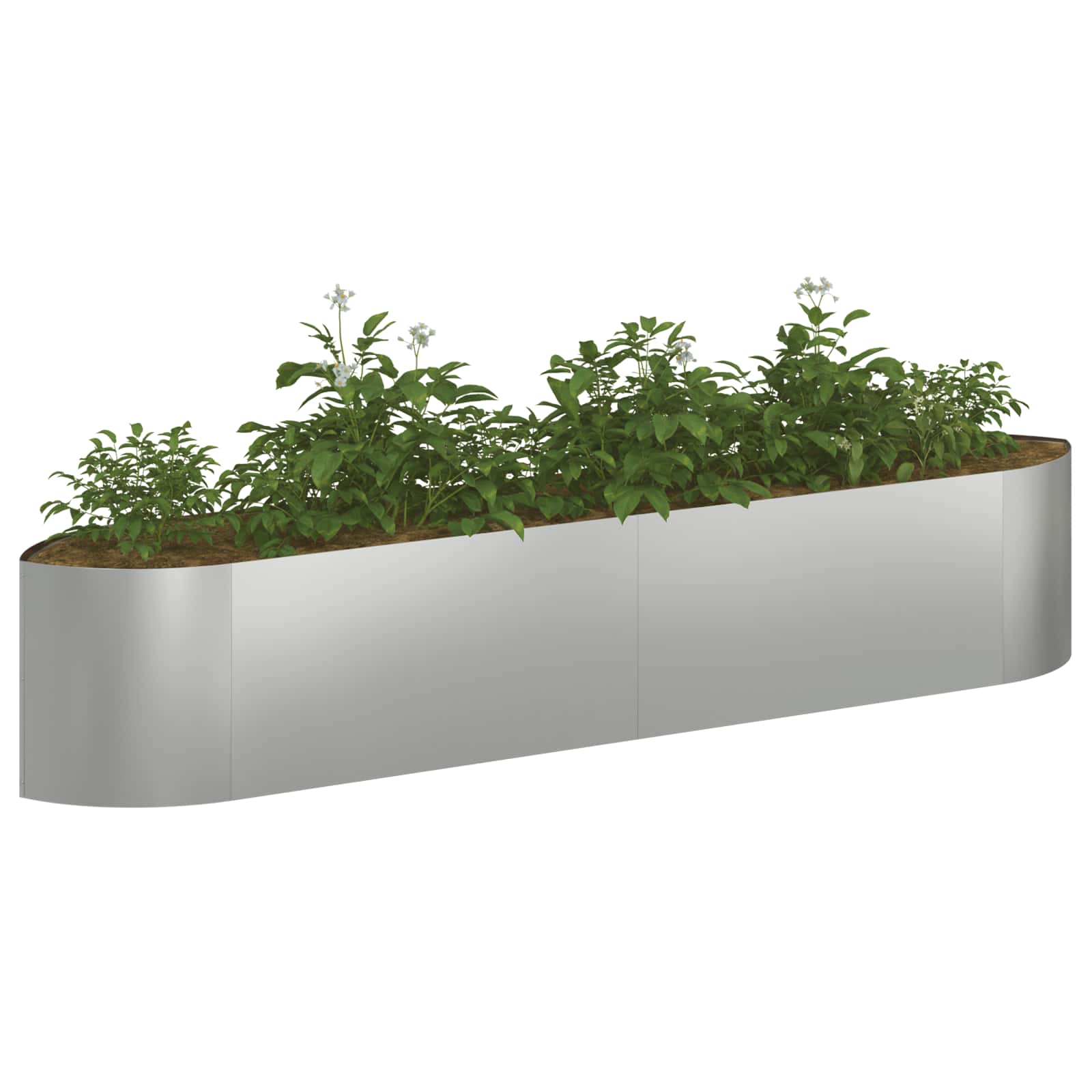 Letto rialzato da giardino Acciaio zincato 220 x 40 x 40 cm | homemem39
