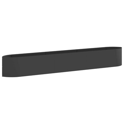 Letto rialzato da giardino Nero 300 x 40 x 40 cm Acciaio | homemem39