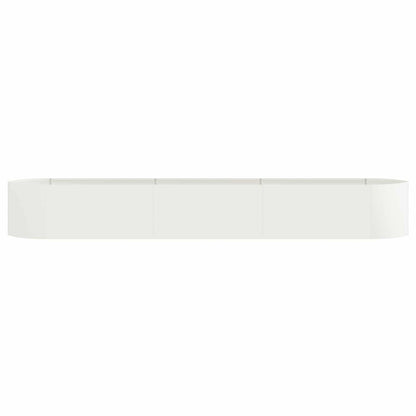 Letto rialzato da giardino Bianco 300 x 40 x 40 cm Acciaio | homemem39