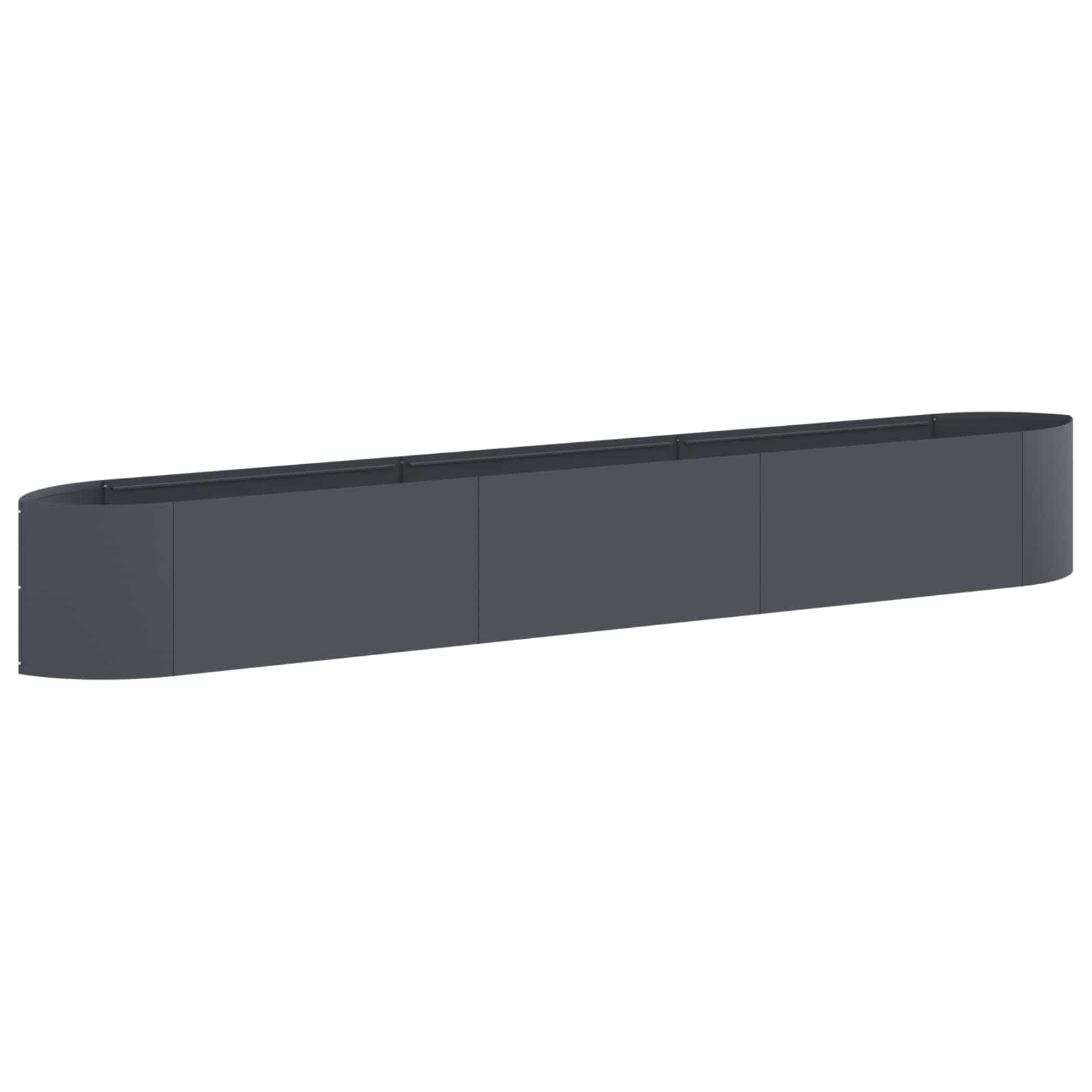Letto rialzato da giardino Antracite 300 x 40 x 40 cm Acciaio | homemem39