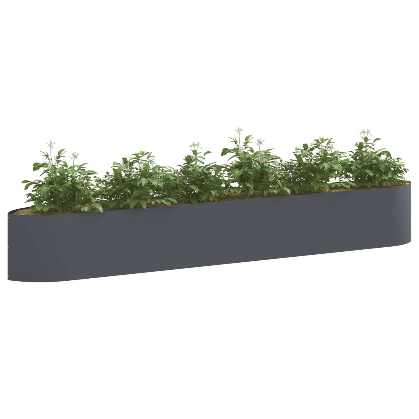 Letto rialzato da giardino Antracite 300 x 40 x 40 cm Acciaio | homemem39