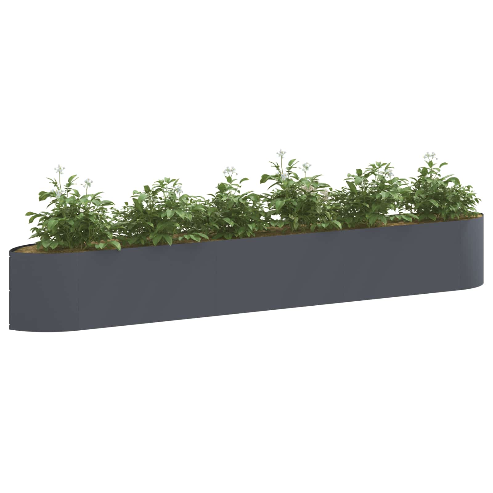 Letto rialzato da giardino Antracite 300 x 40 x 40 cm Acciaio | homemem39