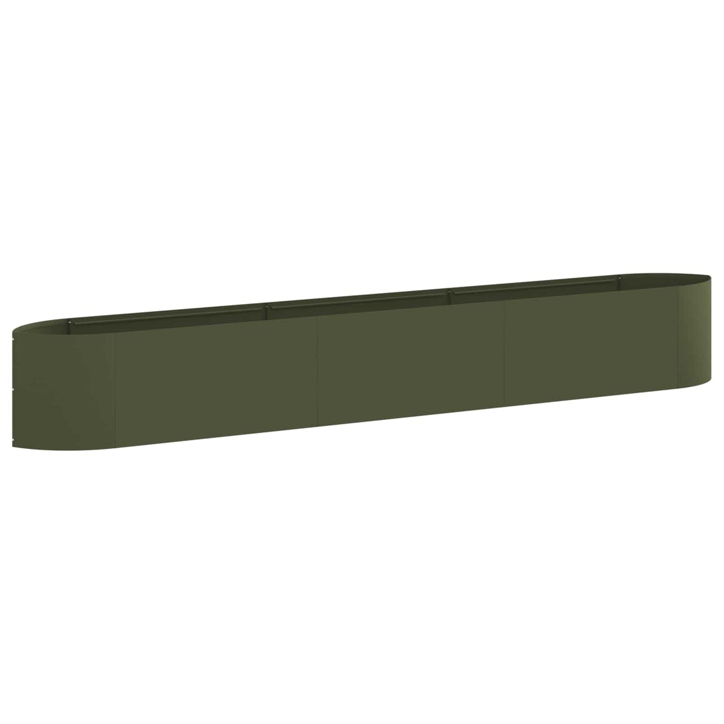 Letto rialzato da giardino Verde Oliva 300 x 40 x 40 cm Acciaio | homemem39