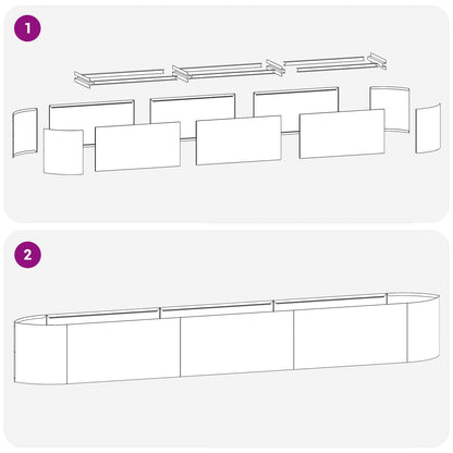Letto rialzato da giardino Acciaio Inox 300 x 40 x 40 cm | homemem39