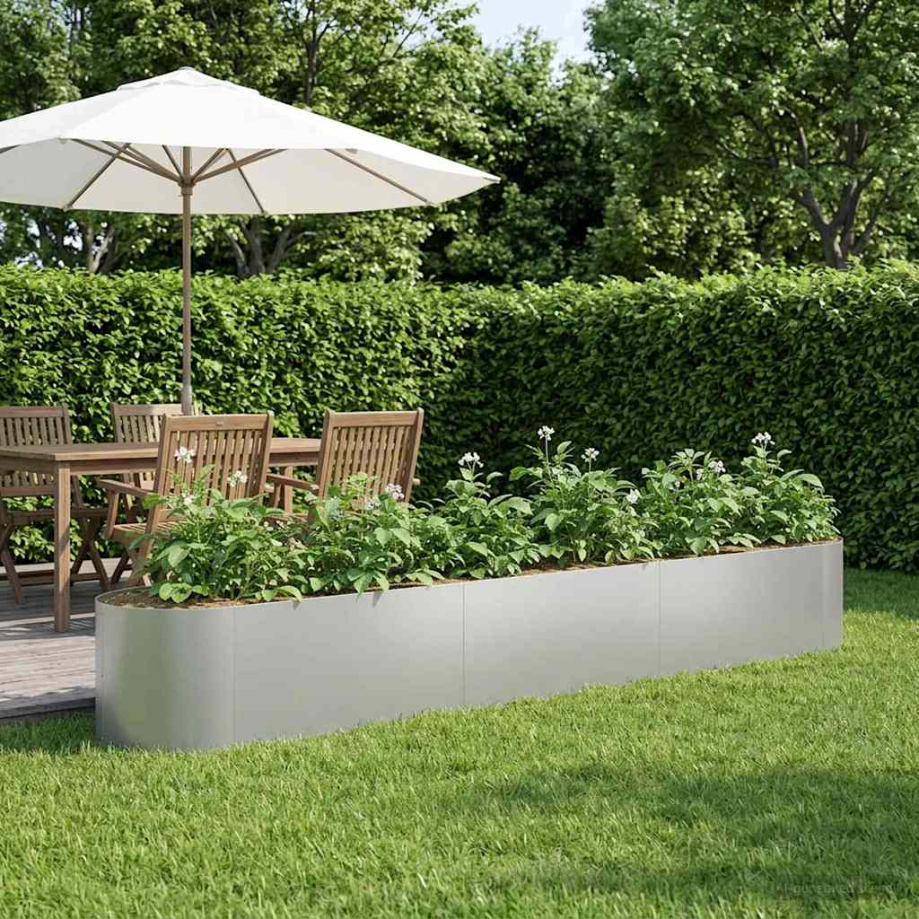 Letto rialzato da giardino Acciaio zincato 300 x 40 x 40 cm | homemem39
