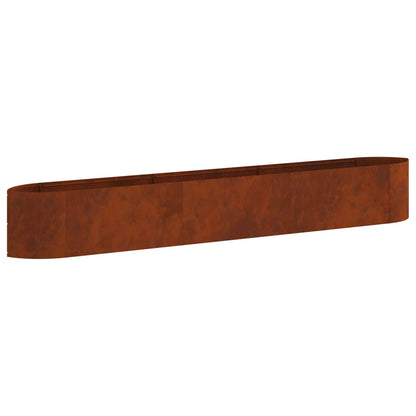 Letto rialzato da giardino Acciaio Corten 300 x 40 x 40 cm | homemem39