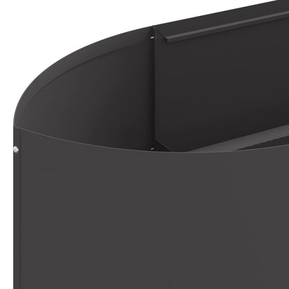 Letto rialzato da giardino Nero 380 x 40 x 40 cm Acciaio | homemem39