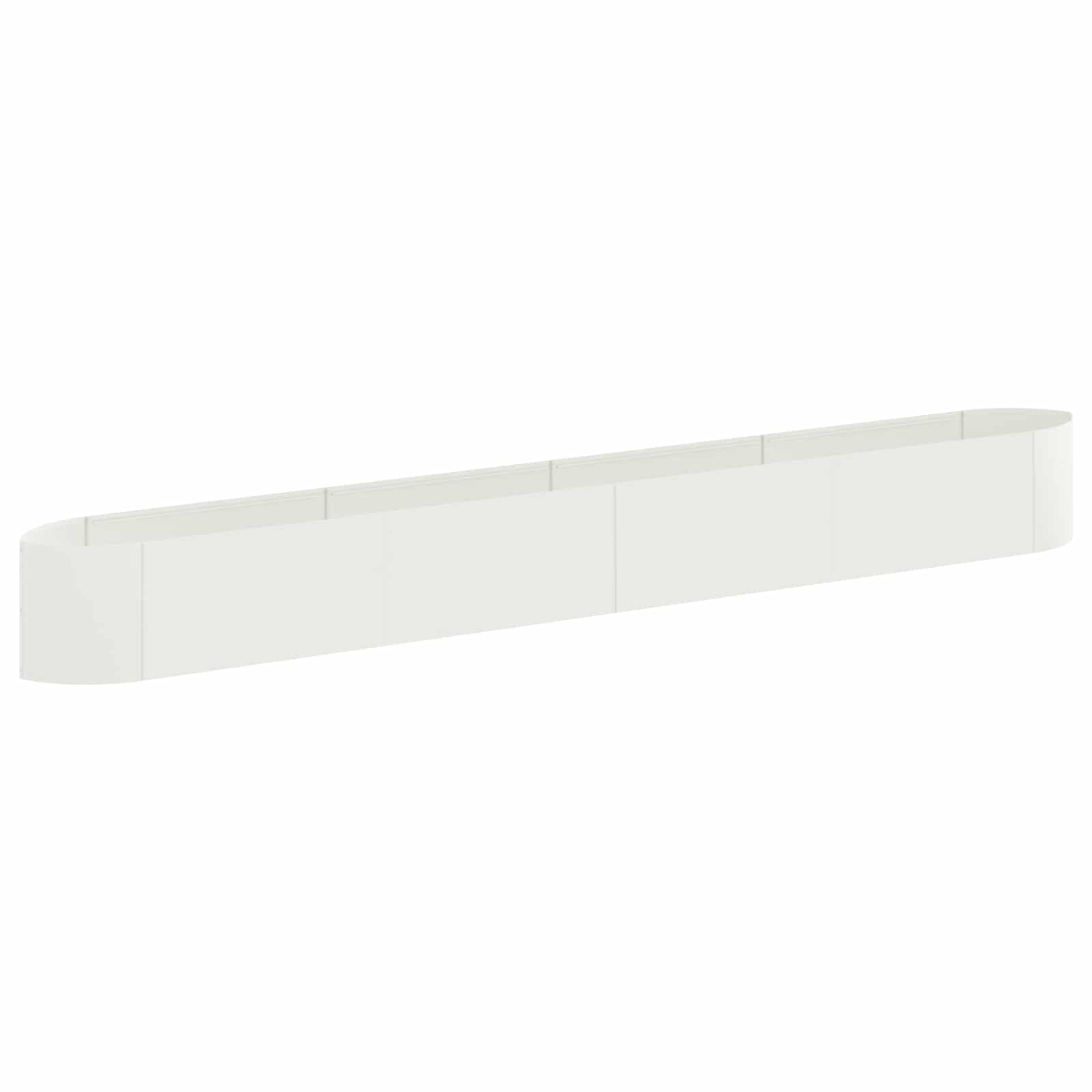Letto rialzato da giardino Bianco 380 x 40 x 40 cm Acciaio | homemem39