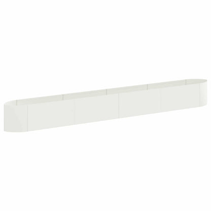Letto rialzato da giardino Bianco 380 x 40 x 40 cm Acciaio | homemem39