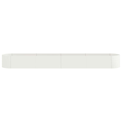 Letto rialzato da giardino Bianco 380 x 40 x 40 cm Acciaio | homemem39
