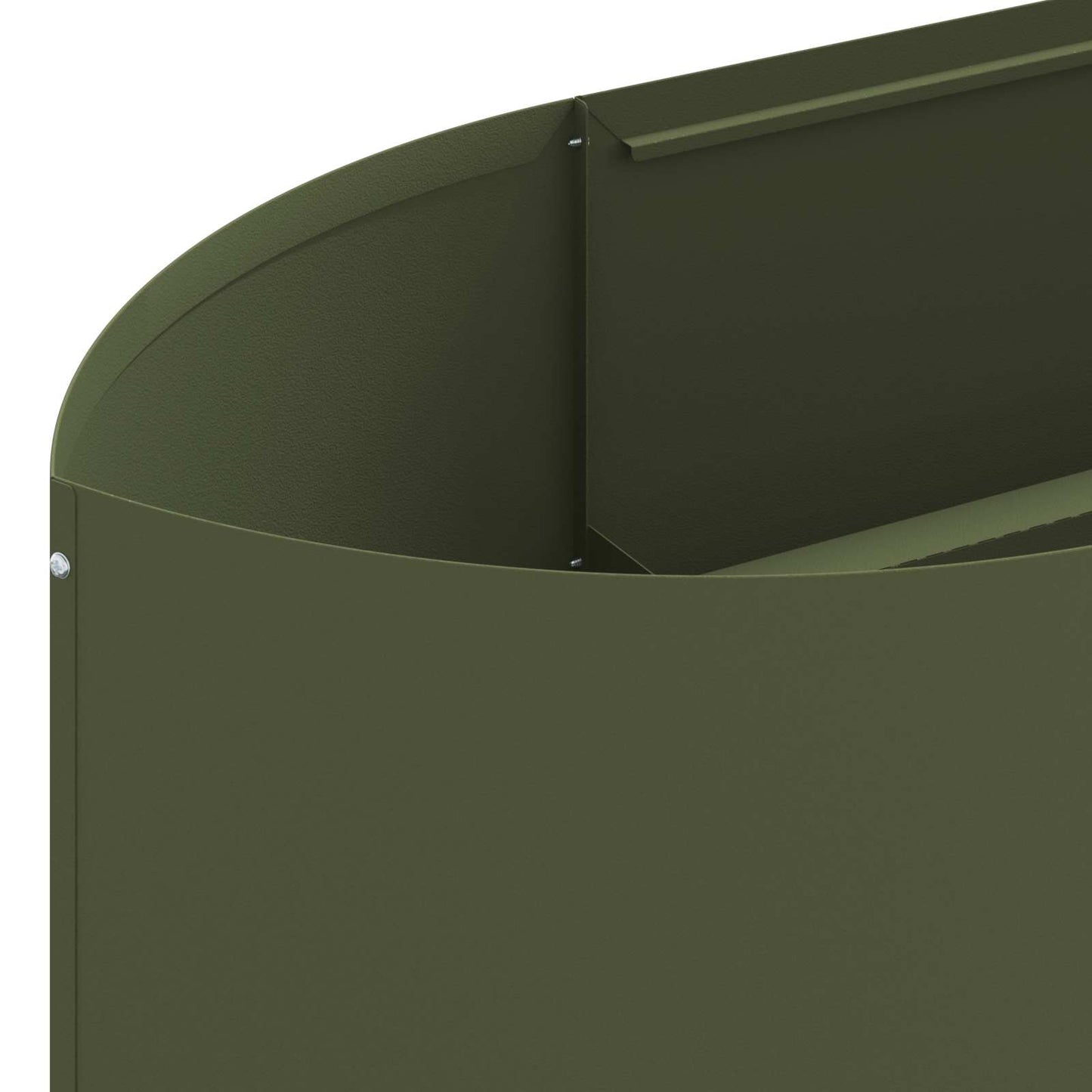 Letto rialzato da giardino Verde Oliva 380 x 40 x 40 cm Acciaio | homemem39