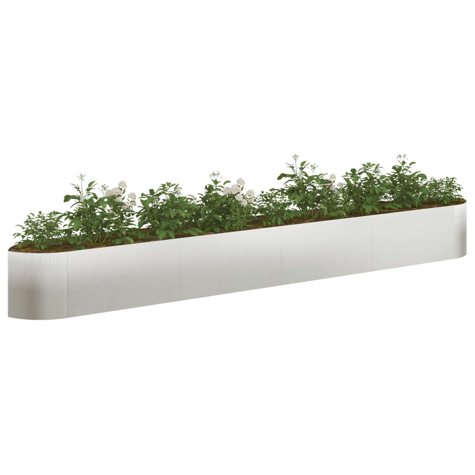 Letto rialzato da giardino Acciaio Inox 380 x 40 x 40 cm | homemem39
