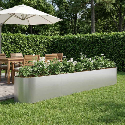 Letto rialzato da giardino Acciaio zincato 380 x 40 x 40 cm | homemem39