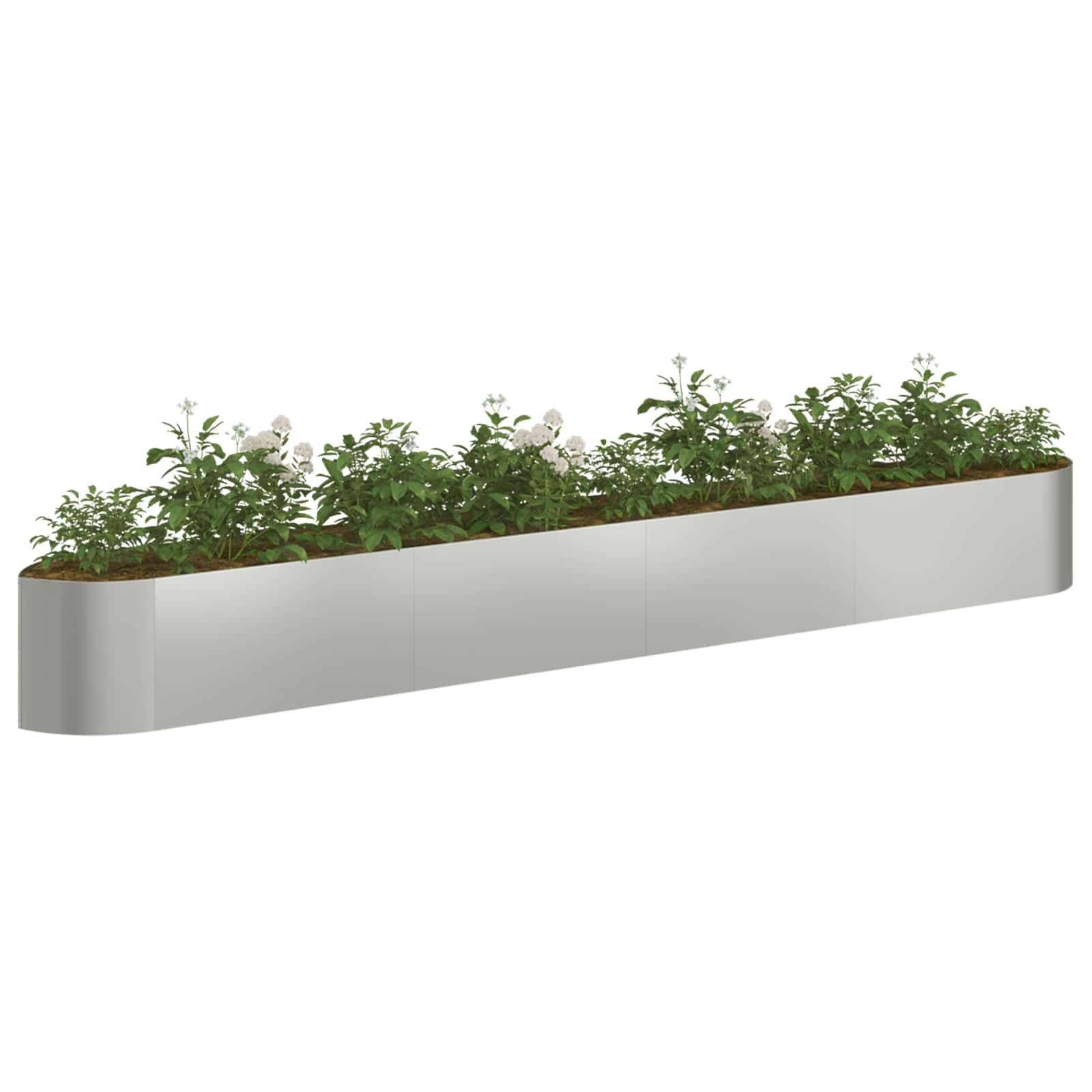 Letto rialzato da giardino Acciaio zincato 380 x 40 x 40 cm | homemem39