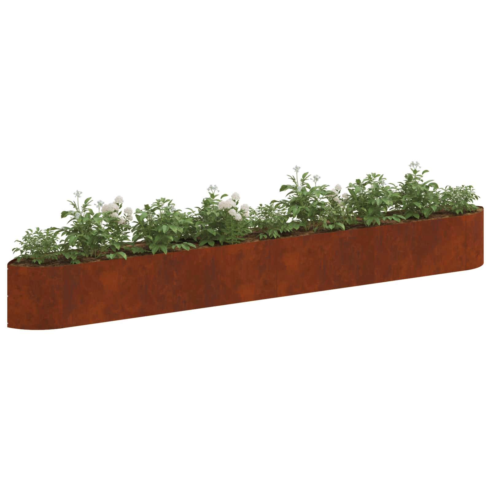 Letto rialzato da giardino Acciaio Corten 380 x 40 x 40 cm | homemem39