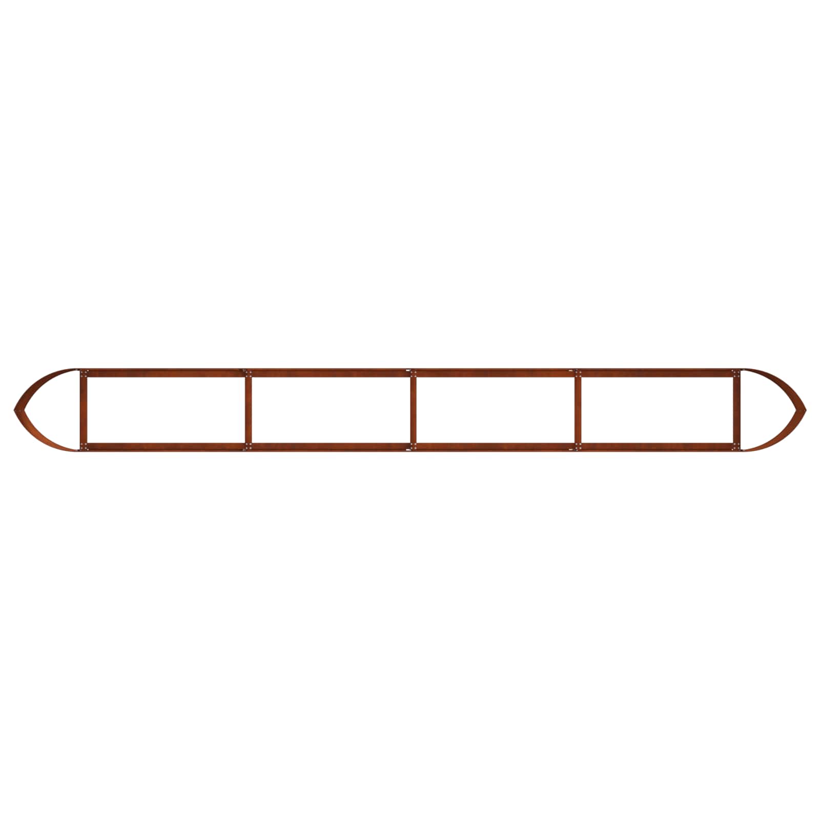 Letto rialzato da giardino Acciaio Corten 380 x 40 x 40 cm | homemem39