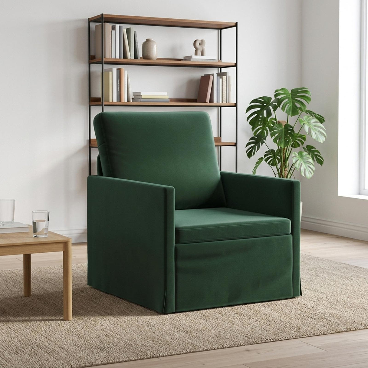 Poltrona Verde Scuro 70 x 81 x 82 cm Velluto (V) | homemem39