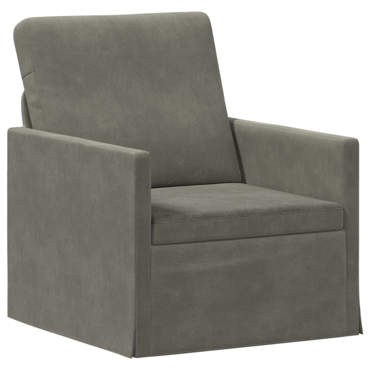 Poltrona Grigio Chiaro 70 x 81 x 82 cm Tessuto in Cords | homemem39