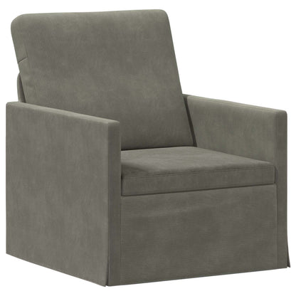 Poltrona Grigio Chiaro 70 x 81 x 82 cm Tessuto in Cords | homemem39